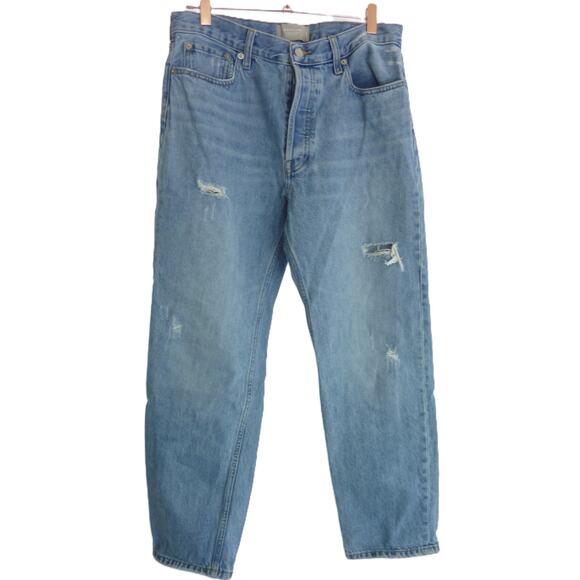 Everlane The Relaxed Straight Fit Denim Jeans 27 Regular Distressed - Picture 1 of 8